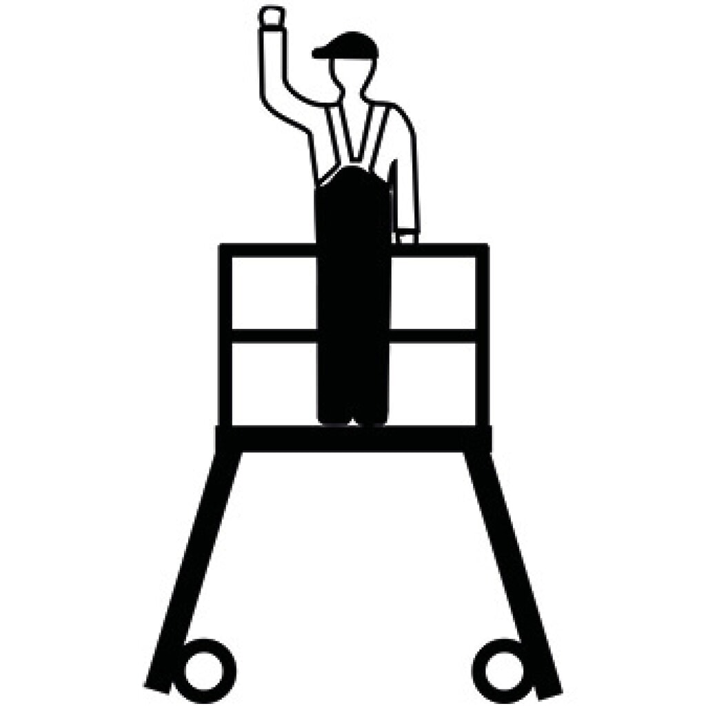Productafbeelding nr. 8: KRAUSE® STABILO mobiele bordesladder, eenzijdig toegankelijk, profielrooster R13, 2 treden
