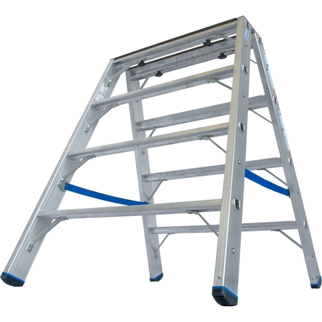 Productafbeelding nr. 2: KRAUSE® STABILO dubbele ladder met houten opleg 2x4 treden