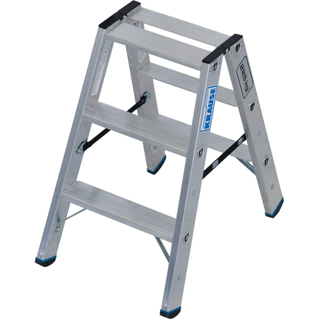 KRAUSE® STABILO Trap, dubbelzijdig toegankelijk, draagvermogen 225 kg, 2 x 3 treden Product afbeelding: KRAUSE® STABILO Trap, dubbelzijdig toegankelijk, draagvermogen 225 kg, 2 x 3 treden