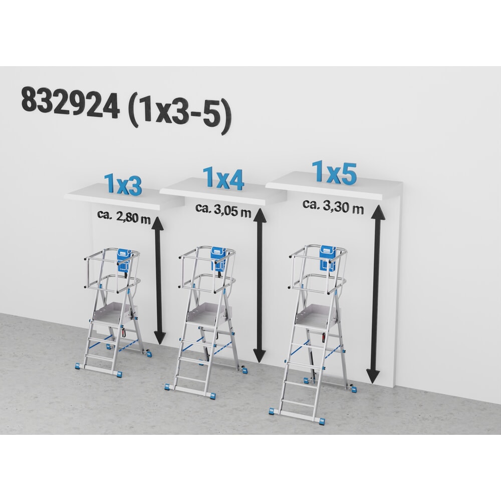 Productafbeelding nr. 7: KRAUSE® STABILO telescopische bordesladder met groot staplatform SkyMatic 3-5 sporten