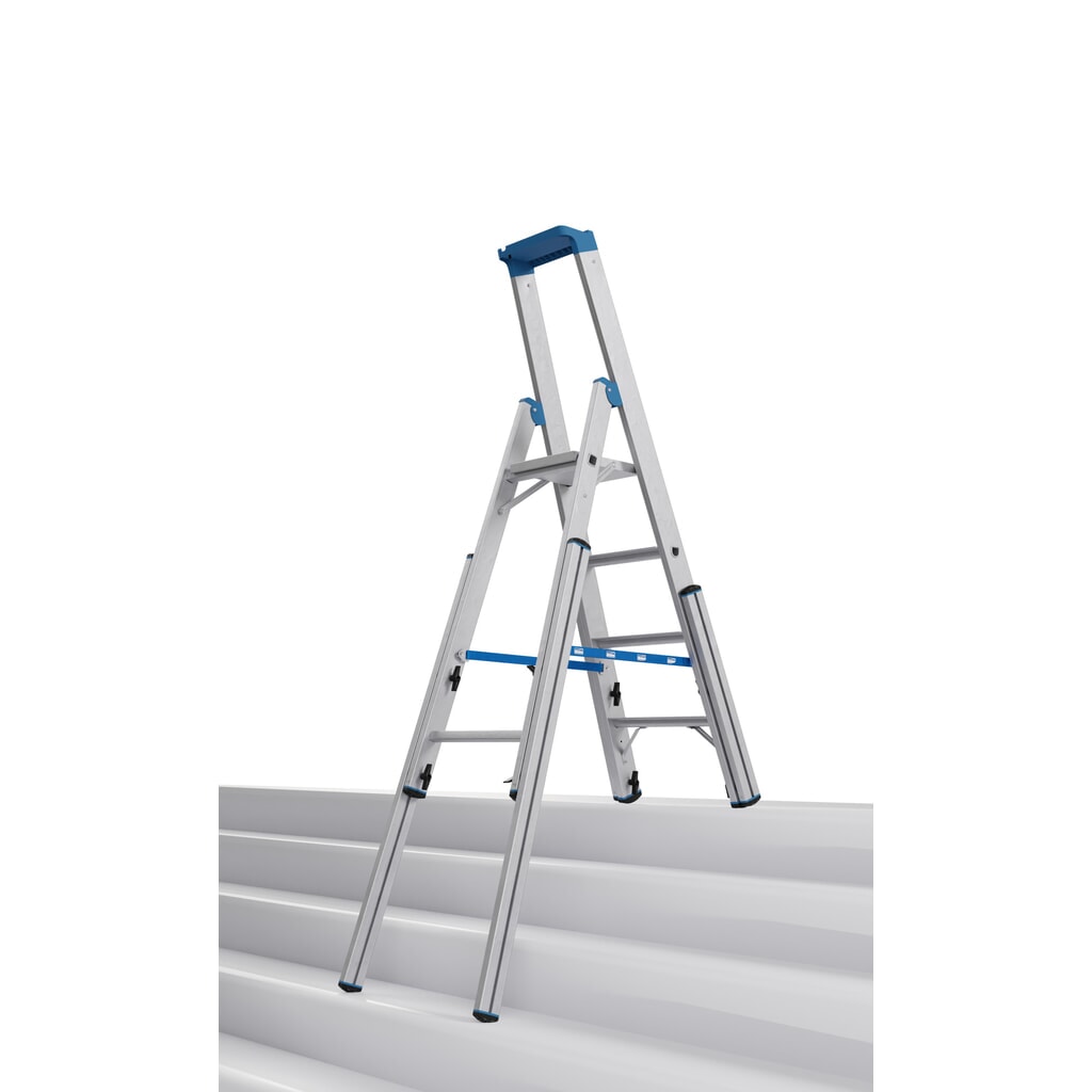 KRAUSE® STABILO telescopische ladder met treden, eenzijdig toegankelijk, 4 treden Product afbeelding: KRAUSE® STABILO telescopische ladder met treden, eenzijdig toegankelijk, 4 treden