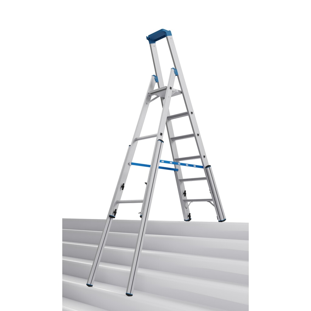 Product afbeelding: KRAUSE® STABILO telescopische ladder met treden, eenzijdig toegankelijk, 6 treden