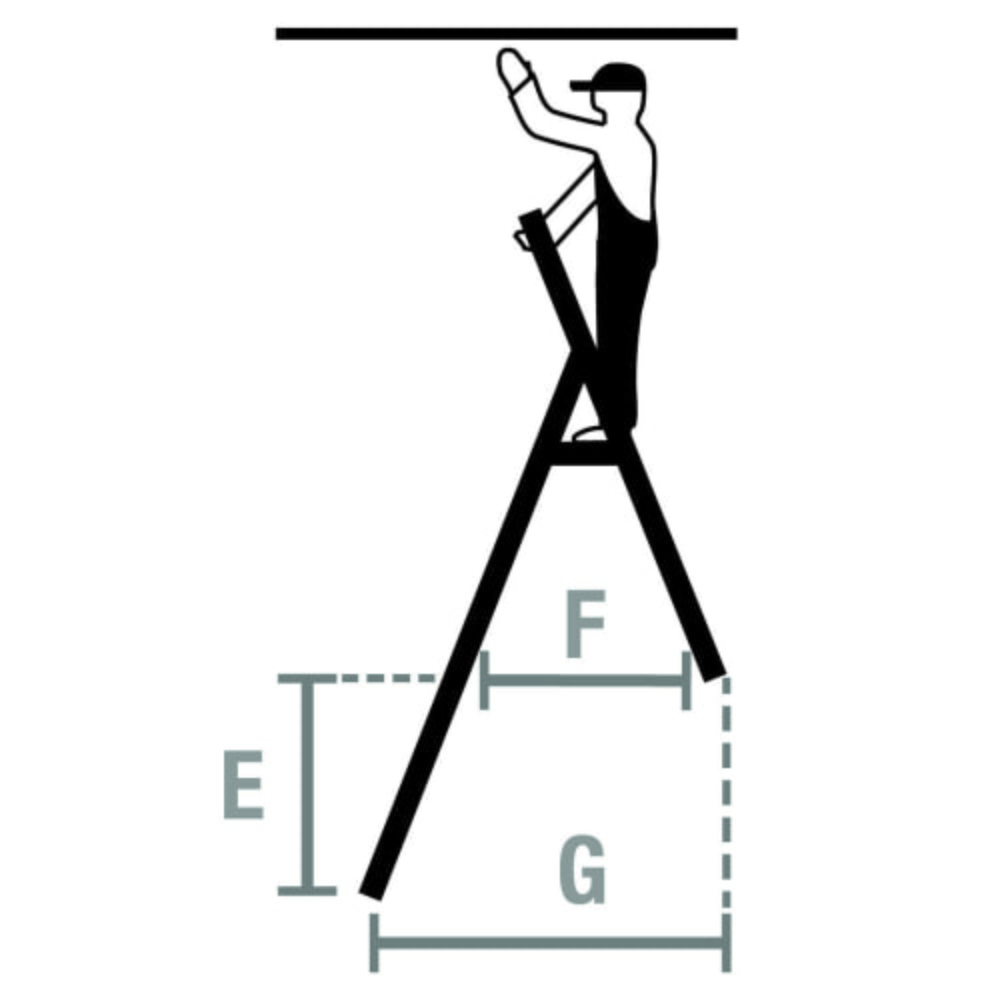 Productafbeelding nr. 11: KRAUSE® STABILO telescopische ladder met treden, eenzijdig toegankelijk, 4 treden