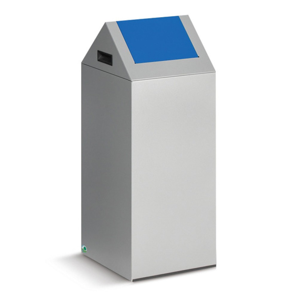 Product afbeelding: Kringloop afvalbak VAR®, 60 liter, vuurdovend, bak lichtgrijs, deksel hoekig/blauw