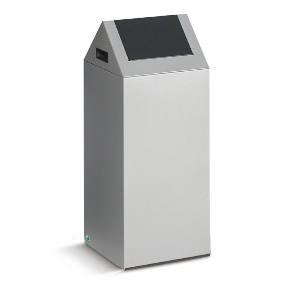 Product afbeelding: Kringloop afvalbak VAR®, 60 liter, vuurdovend, bak lichtgrijs, deksel hoekig/antraciet