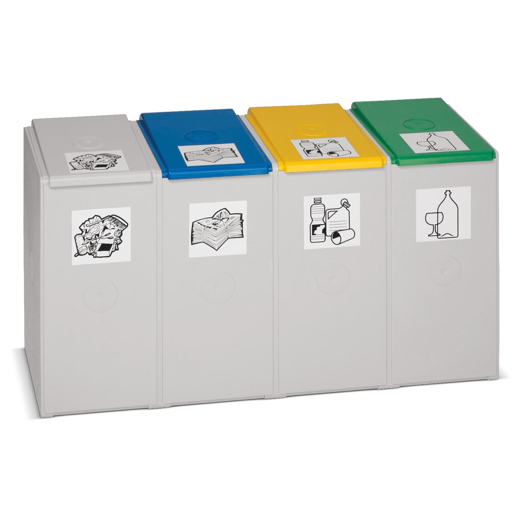 Kringloopafvalbak VAR®, 40 liter, 4-voudig Product afbeelding: Kringloopafvalbak VAR®, 40 liter, 4-voudig