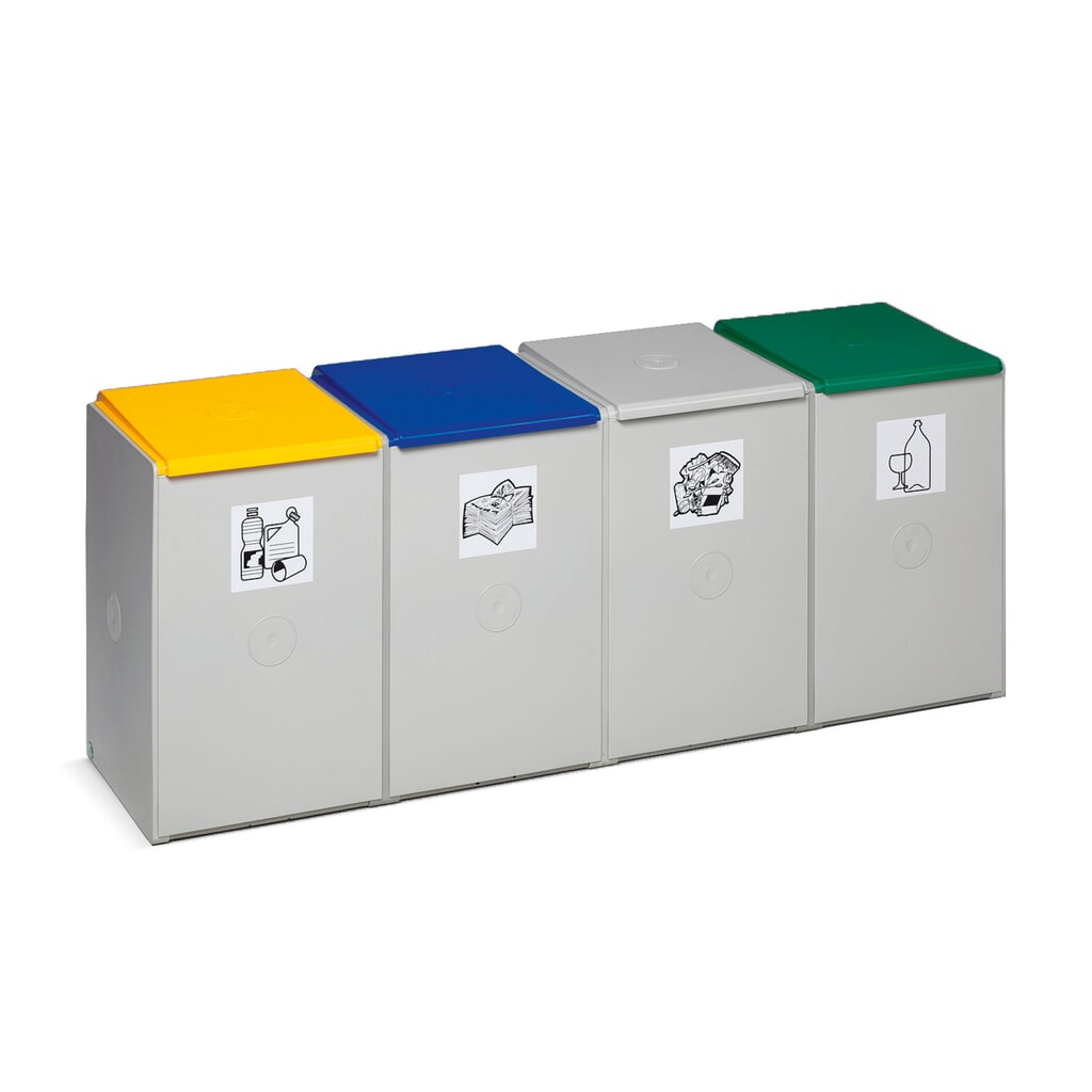 Kringloopafvalbak VAR®, 60 liter, 4-voudig Product afbeelding: Kringloopafvalbak VAR®, 60 liter, 4-voudig