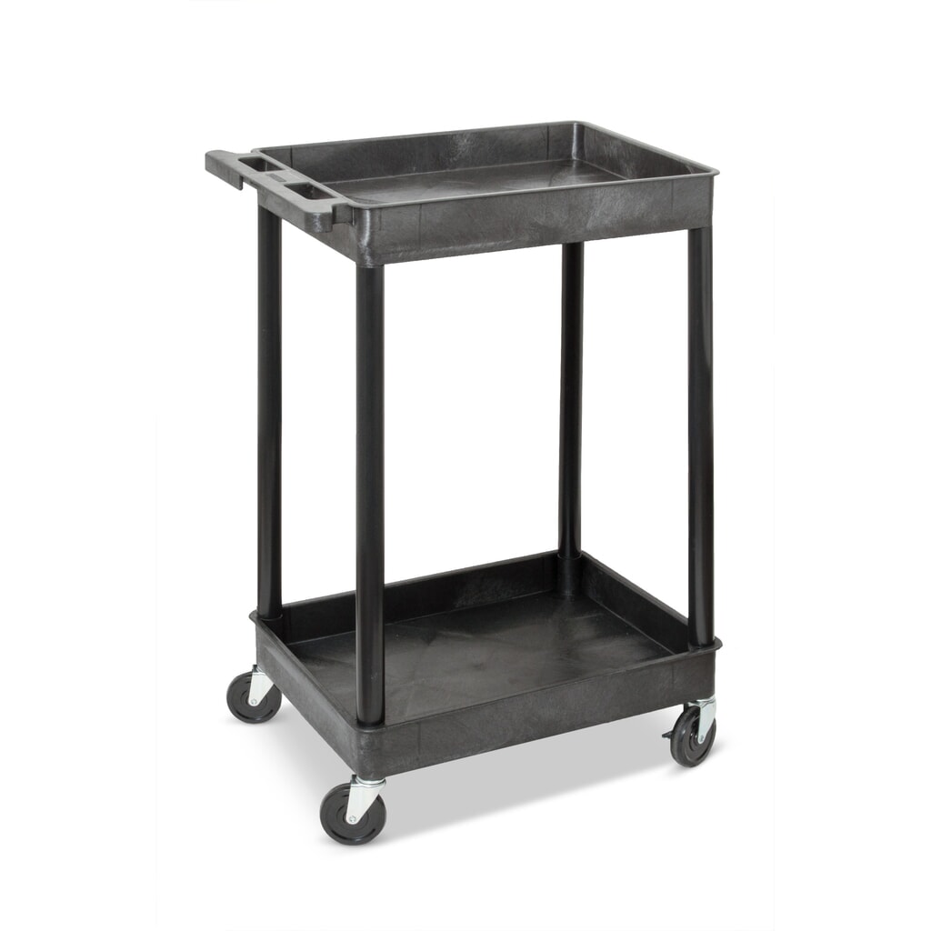 Product afbeelding: Kunststof transportwagen HEMMDAL, met kuipen, 2 etages, zwart
