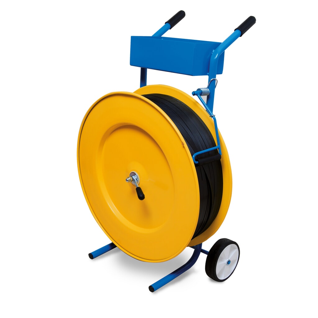 Product afbeelding: Kunststofbandafroller Universal, voor bandbreedte 13, 16 mm, geel