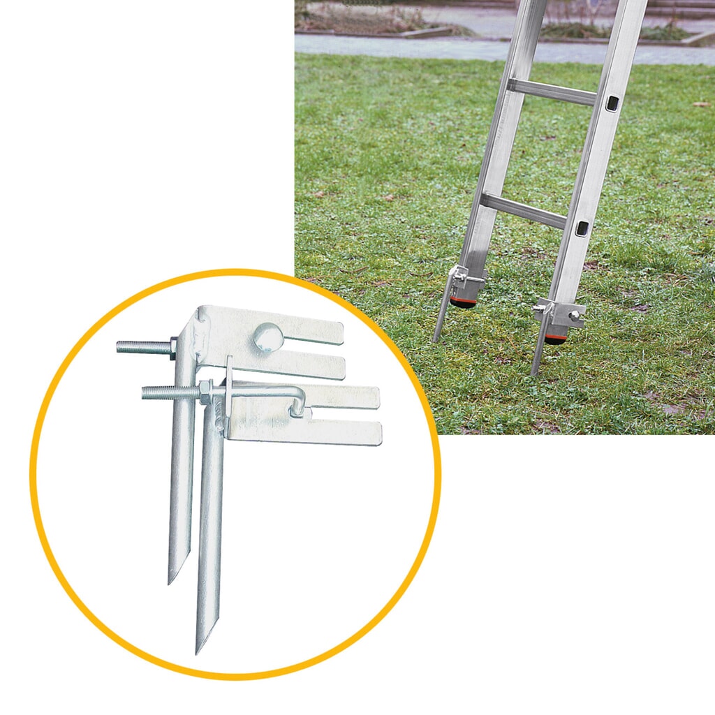 Aardpennen voor ladder met touw KRAUSE®, 2 stuks Product afbeelding: Aardpennen voor ladder met touw KRAUSE®, 2 stuks