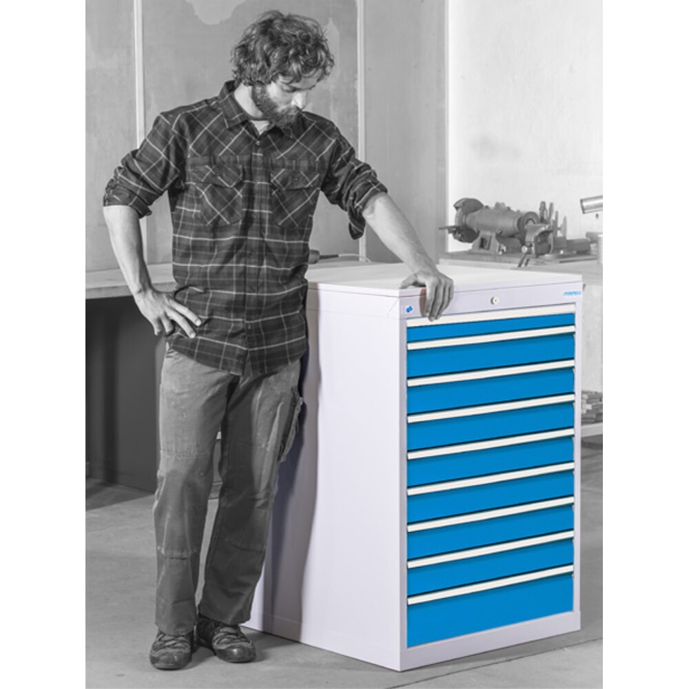 Productafbeelding nr. 5: Ladekast Bedrunka+Hirth R 24-24, hxbxd 819 x 705 x 736 mm, lichtgrijs, lichtblauw, 4 lades 2x150 + 2x200 mm