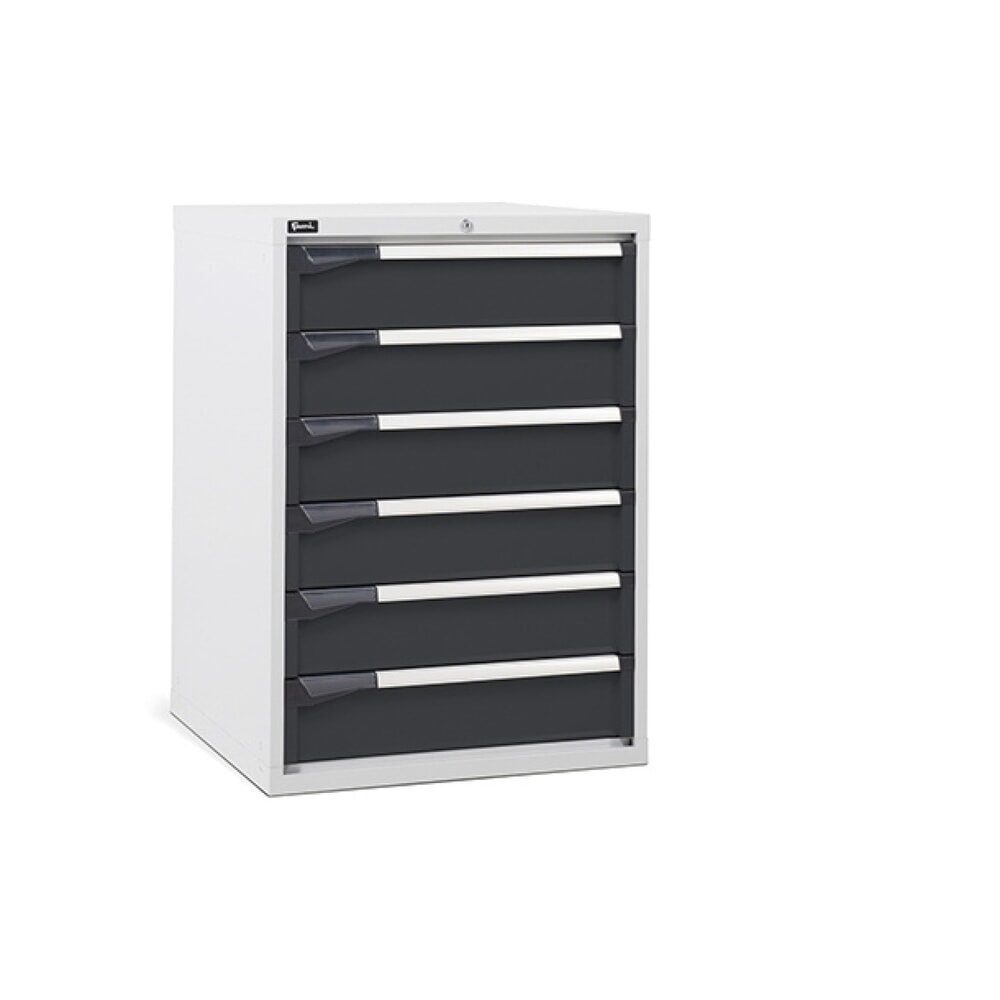 Product afbeelding: Ladekast Fami MASTER, 6 lades, hxbxd 1.000 x 714 x 726 mm, lichtgrijs, antraciet