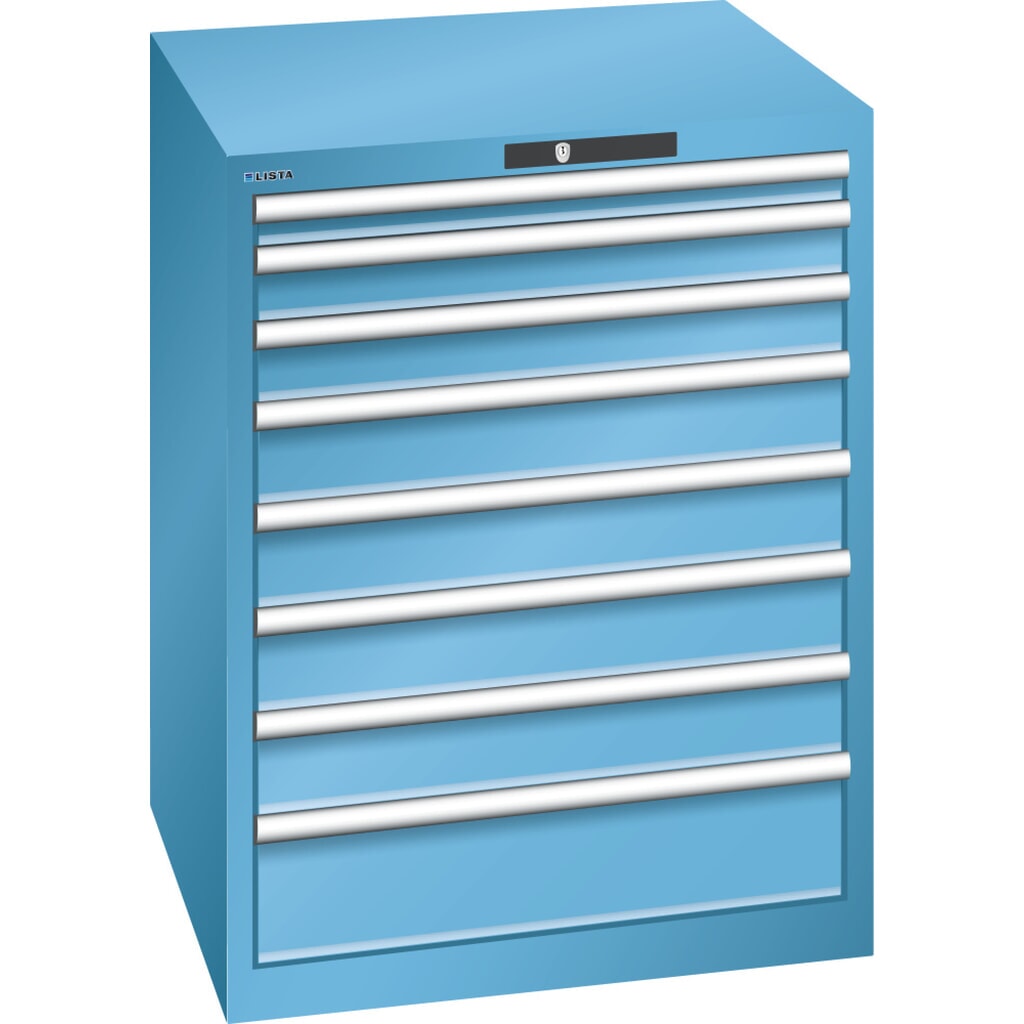 Ladekast LISTA 36 x 36 E, (b x d x h) 717 x 725 x 850 mm in lichtblauw