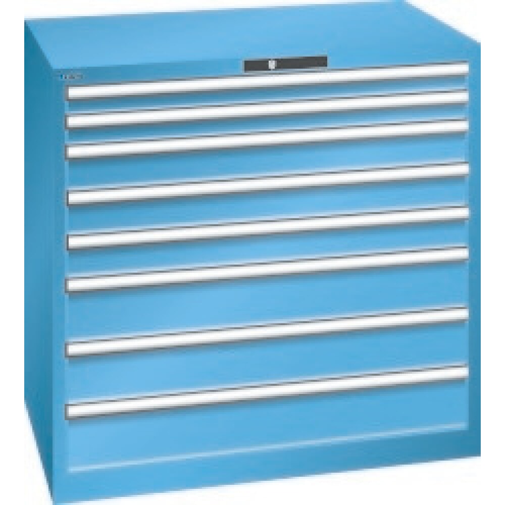 Productafbeelding nr. 1: Ladekast LISTA, lades 2x75 + 3x100 + 3x150 mm, draagvermogen 200 kg, lichtblauw