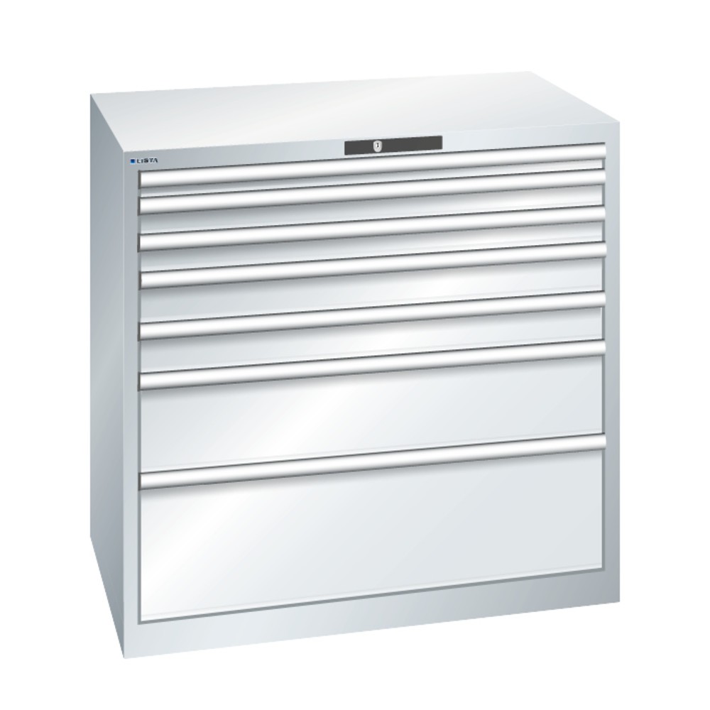 Productafbeelding nr. 2: Ladekast LISTA, lades 2x75 + 3x100 + 3x150 mm, draagvermogen 200 kg, lichtblauw