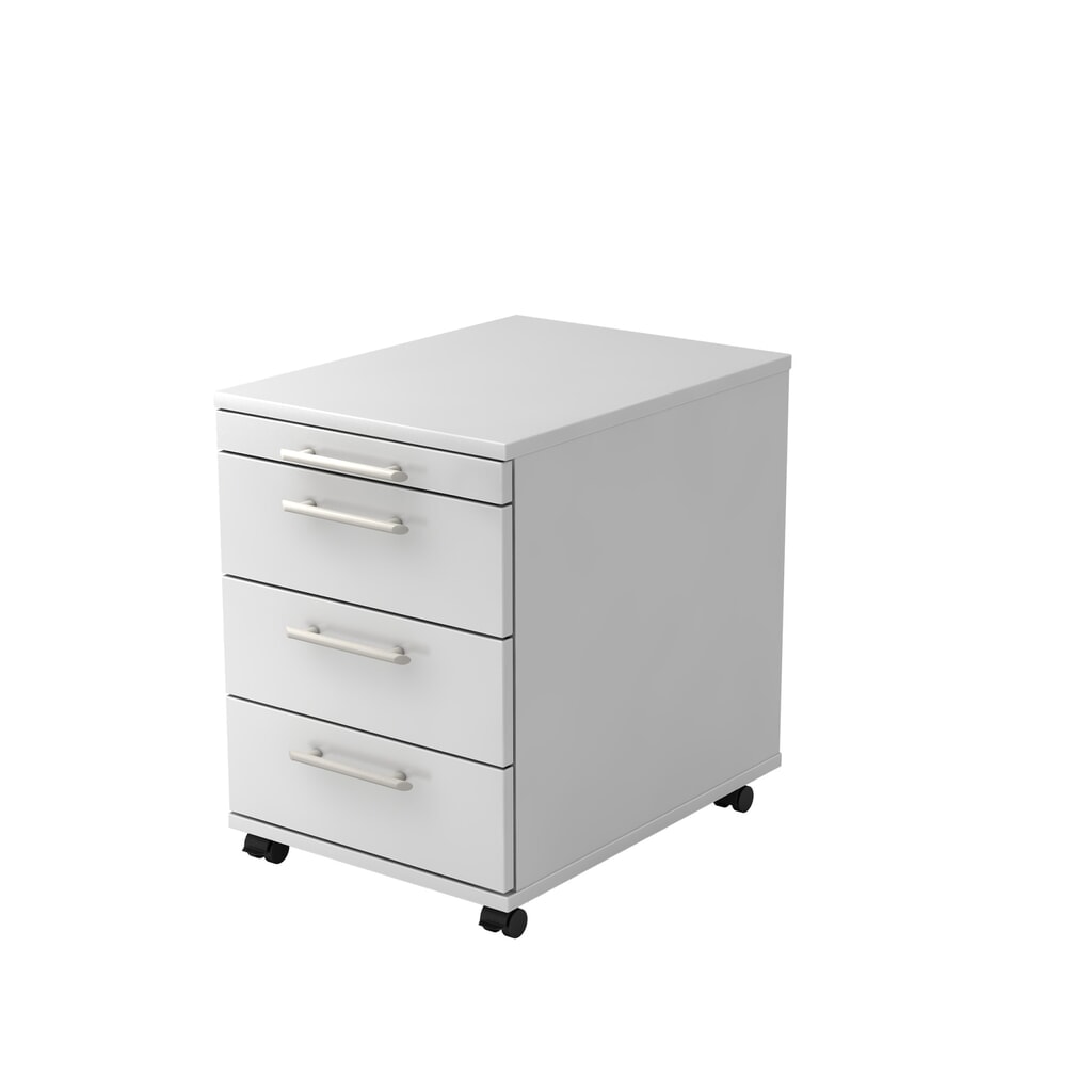 Ladekast op wielen Hammerbacher 58 cm, 3 lades, RE wit Product afbeelding: Ladekast op wielen Hammerbacher 58 cm, 3 lades, RE wit