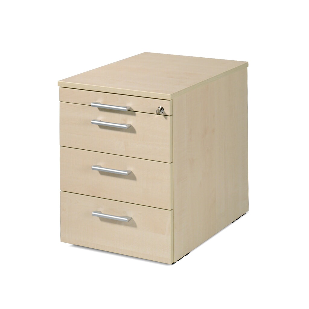 Product afbeelding: Ladekast op wielen Lissabon, hxbxd 566 x 600 x 430 mm, 3 kunststof lades, ahorn