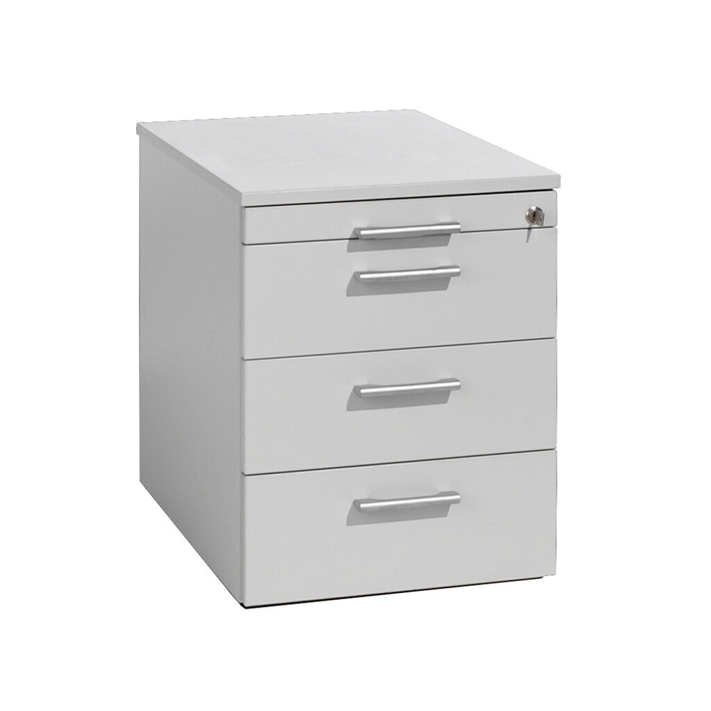 Product afbeelding: Ladekast op wielen Lissabon, hxbxd 566 x 600 x 430 mm, 3 kunststof lades, lichtgrijs