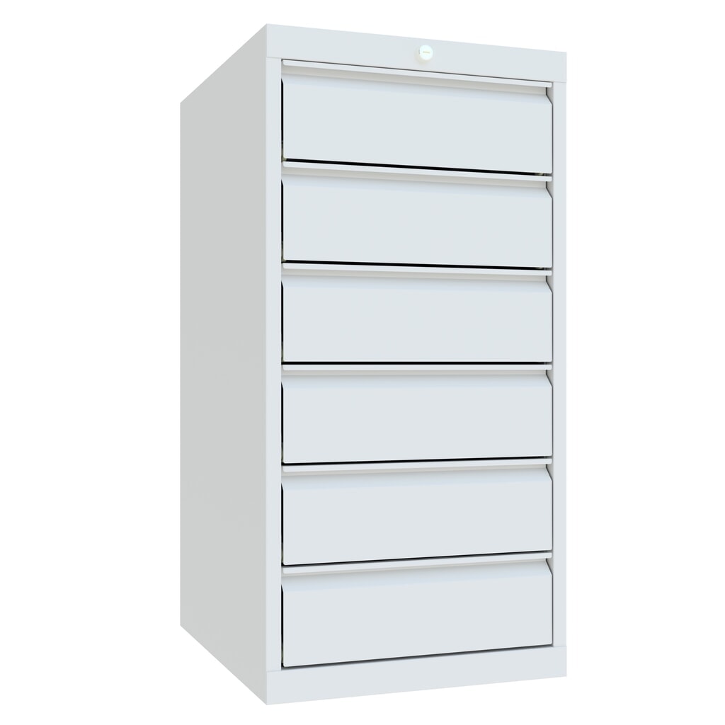 Ladekast PAVOY, hoogte 1.000 mm, laden 6x150 mm, breedte 500 mm, lichtgrijs, lichtgrijs Productafbeelding nr. 2: Ladekast PAVOY, hoogte 1.000 mm, laden 6x150 mm, breedte 500 mm, lichtgrijs, lichtgrijs
