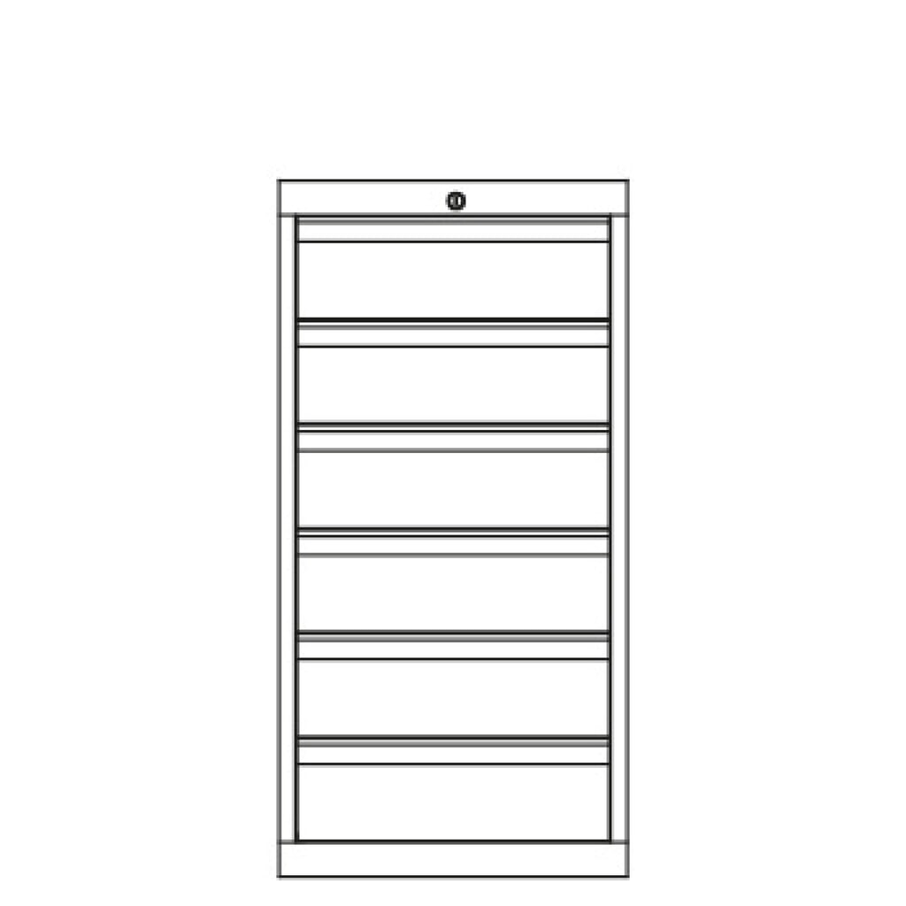 Ladekast PAVOY, hoogte 1.000 mm, laden 6x150 mm, breedte 500 mm, lichtgrijs, lichtgrijs Productafbeelding nr. 5: Ladekast PAVOY, hoogte 1.000 mm, laden 6x150 mm, breedte 500 mm, lichtgrijs, lichtgrijs