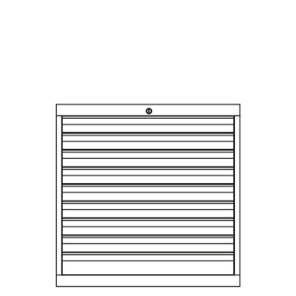 Productafbeelding nr. 3: Ladekast PAVOY, hoogte 800 mm, laden 2x100 + 4x125 mm, breedte 1.023 mm, lichtgrijs, lichtblauw