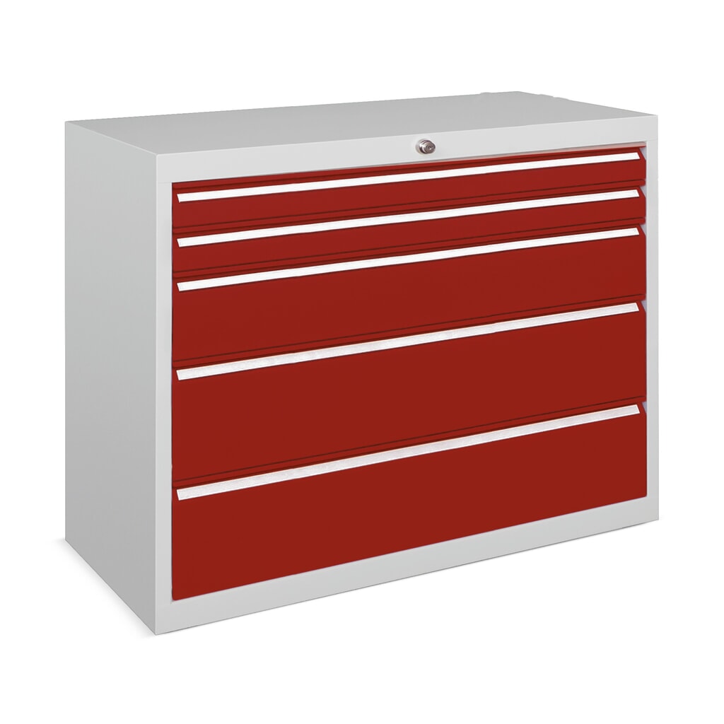 Ladekast PAVOY, hoogte 800 mm, laden 2x100 + 4x125 mm, breedte 1.023 mm, lichtgrijs, lichtblauw Productafbeelding nr. 1: Ladekast PAVOY, hoogte 800 mm, laden 2x100 + 4x125 mm, breedte 1.023 mm, lichtgrijs, lichtblauw