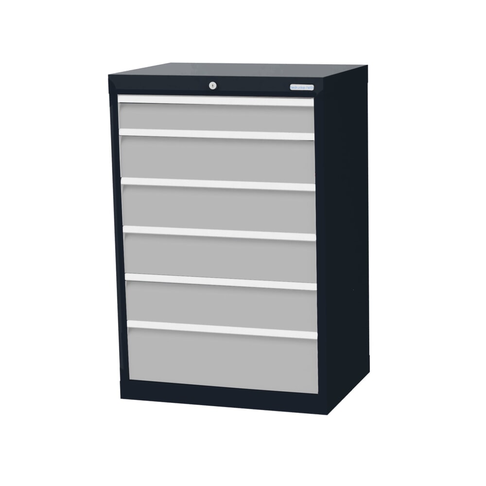 Product afbeelding: Ladekast Profi, laden 1x100 + 4x150 + 1x200 mm, breedte 680 mm, antracietgrijs, lichtgrijs