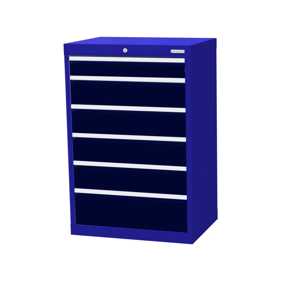 Product afbeelding: Ladekast Profi, laden 1x100 + 4x150 + 1x200 mm, breedte 680 mm, gentiaanblauw, antracietgrijs