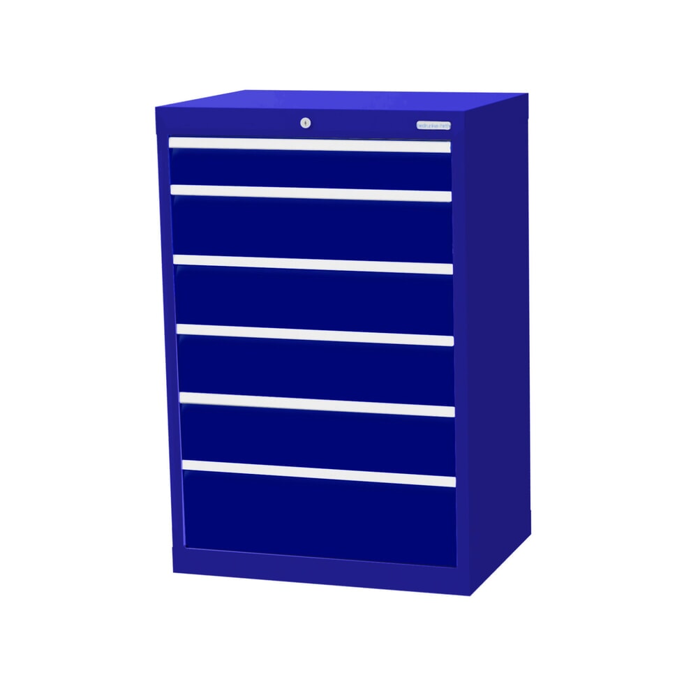 Product afbeelding: Ladekast Profi, laden 1x100 + 4x150 + 1x200 mm, breedte 680 mm, gentiaanblauw, gentiaanblauw
