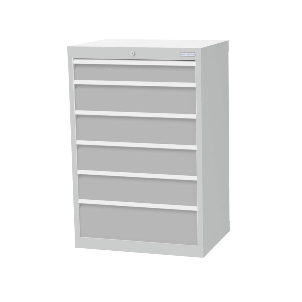 Product afbeelding: Ladekast Profi, laden 1x100 + 4x150 + 1x200 mm, breedte 680 mm, lichtgrijs, lichtgrijs