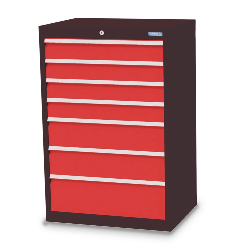 Product afbeelding: Ladekast Profi, laden 4x100 + 2x150 + 1x200 mm, breedte 680 mm, antracietgrijs, verkeersrood