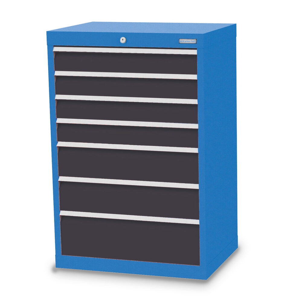 Product afbeelding: Ladekast Profi, laden 4x100 + 2x150 + 1x200 mm, breedte 680 mm, lichtblauw, antracietgrijs