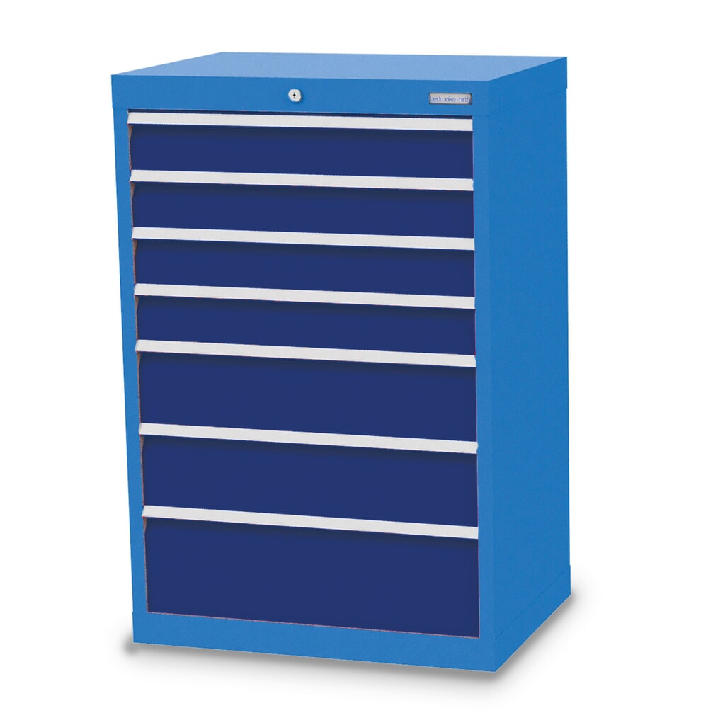 Ladekast Profi, laden 4x100 + 2x150 + 1x200 mm, breedte 680 mm, lichtblauw, gentiaanblauw Product afbeelding: Ladekast Profi, laden 4x100 + 2x150 + 1x200 mm, breedte 680 mm, lichtblauw, gentiaanblauw