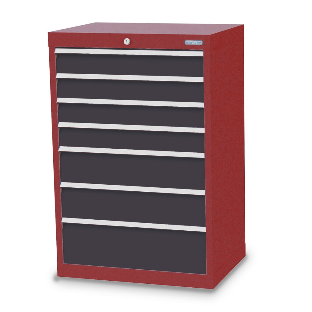 Ladekast Profi, laden 4x100 + 2x150 + 1x200 mm, breedte 680 mm, robijnrood, antracietgrijs Product afbeelding: Ladekast Profi, laden 4x100 + 2x150 + 1x200 mm, breedte 680 mm, robijnrood, antracietgrijs