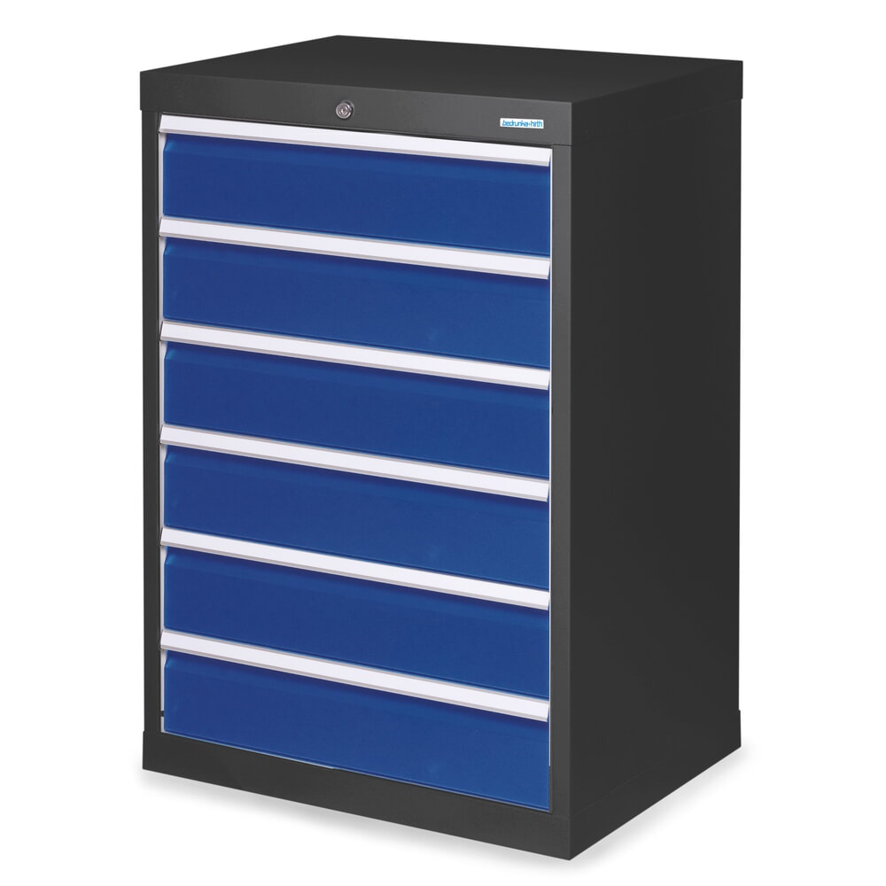 Product afbeelding: Ladekast Profi, laden 6x 150 mm, breedte 680 mm, antracietgrijs, gentiaanblauw