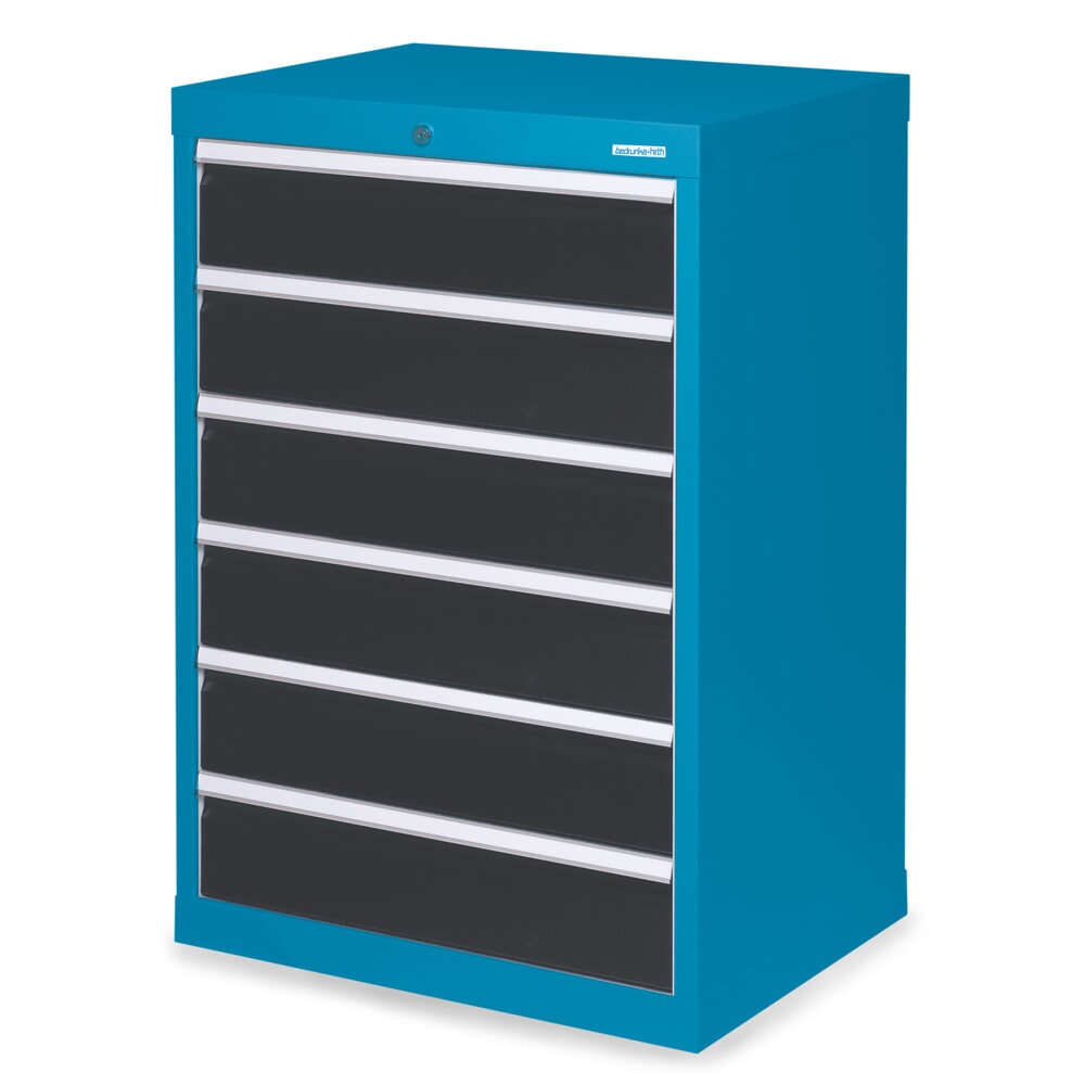 Product afbeelding: Ladekast Profi, laden 6x 150 mm, breedte 680 mm, lichtblauw, antracietgrijs