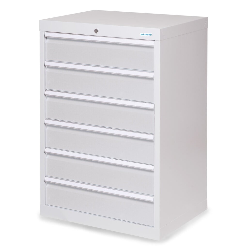 Ladekast Profi, laden 6x 150 mm, breedte 680 mm, lichtgrijs, lichtgrijs Product afbeelding: Ladekast Profi, laden 6x 150 mm, breedte 680 mm, lichtgrijs, lichtgrijs