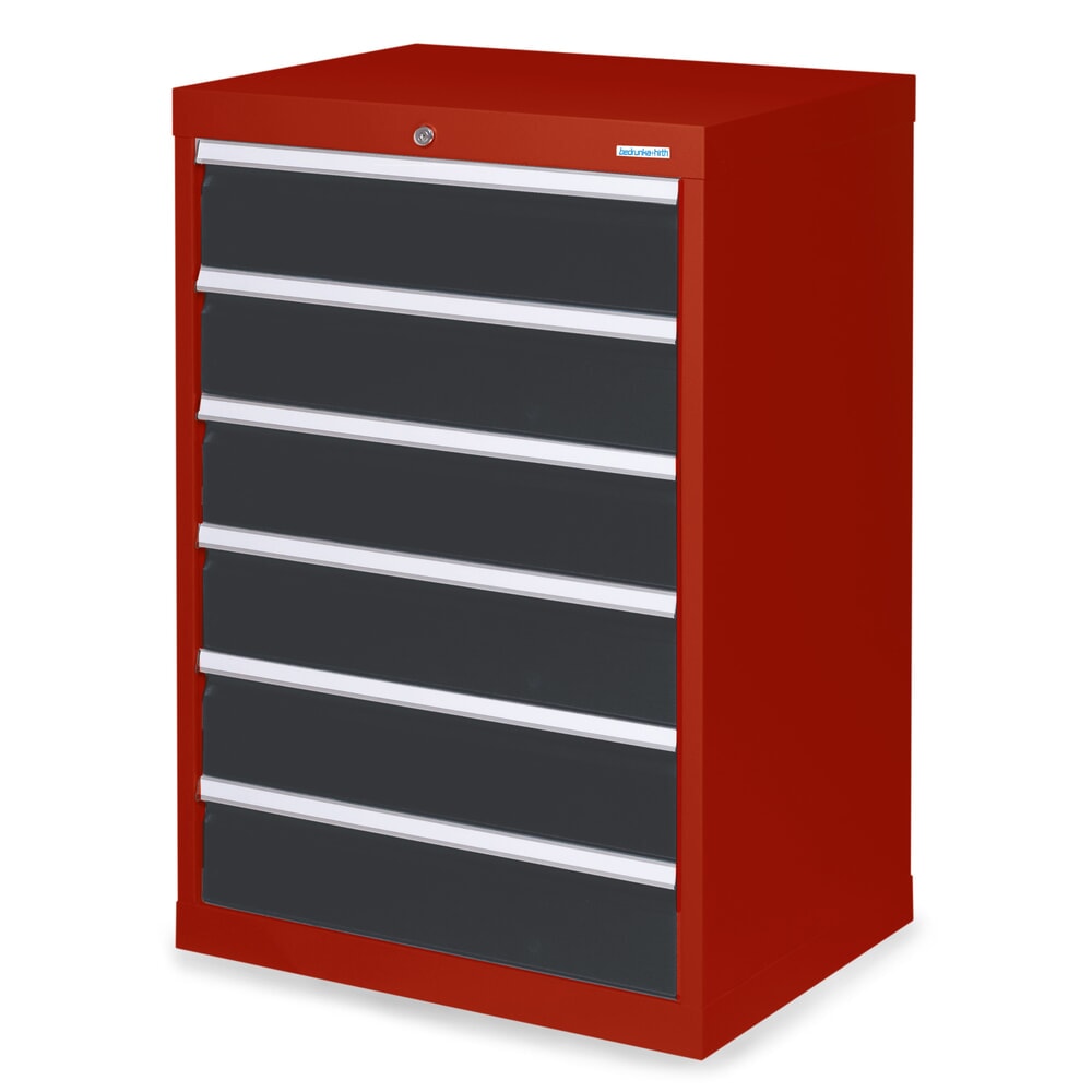 Product afbeelding: Ladekast Profi, laden 6x 150 mm, breedte 680 mm, robijnrood, antracietgrijs