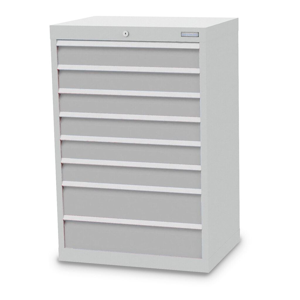 Ladekast Profi, laden 6x100 + 2x150 mm, breedte 680 mm, lichtgrijs, lichtgrijs Product afbeelding: Ladekast Profi, laden 6x100 + 2x150 mm, breedte 680 mm, lichtgrijs, lichtgrijs