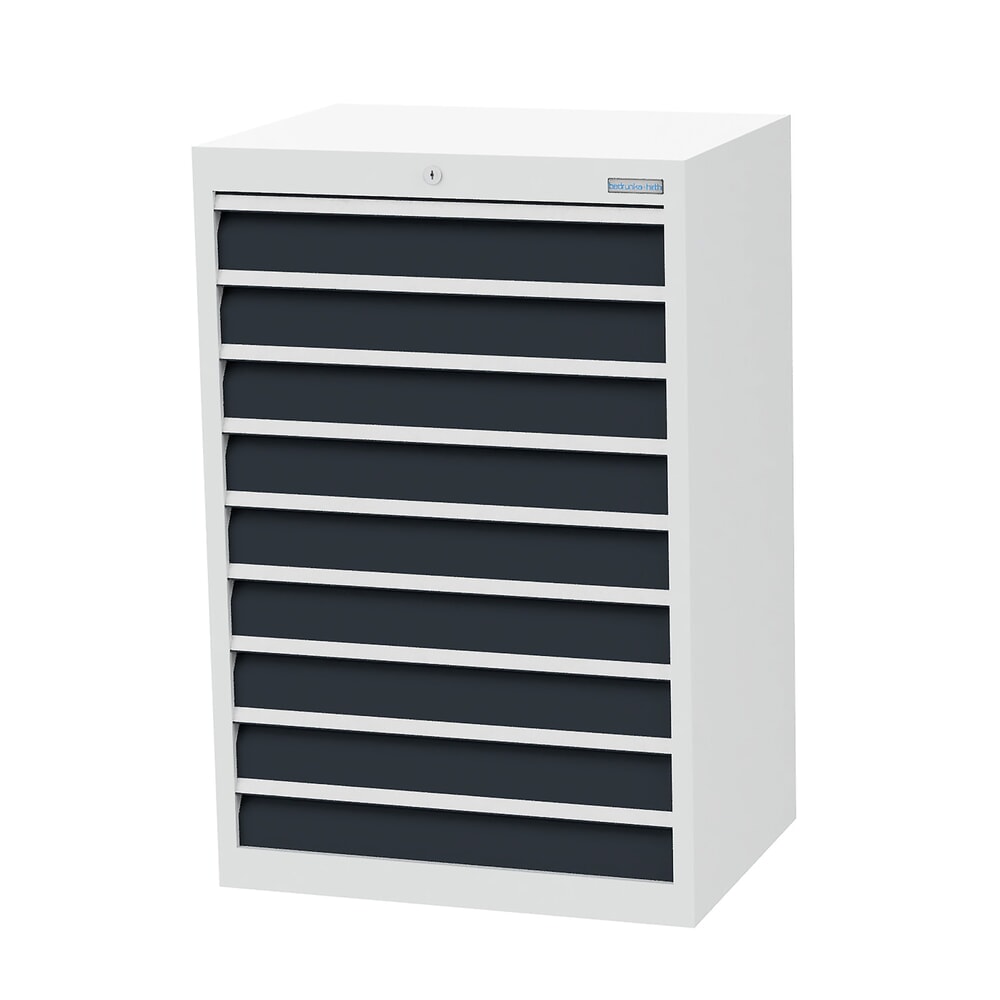 Product afbeelding: Ladekast Profi, laden 9x100 mm, breedte 680 mm, lichtgrijs, antracietgrijs