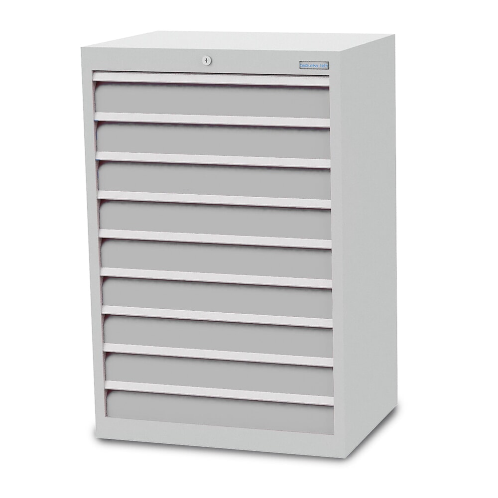Product afbeelding: Ladekast Profi, laden 9x100 mm, breedte 680 mm, lichtgrijs, lichtgrijs