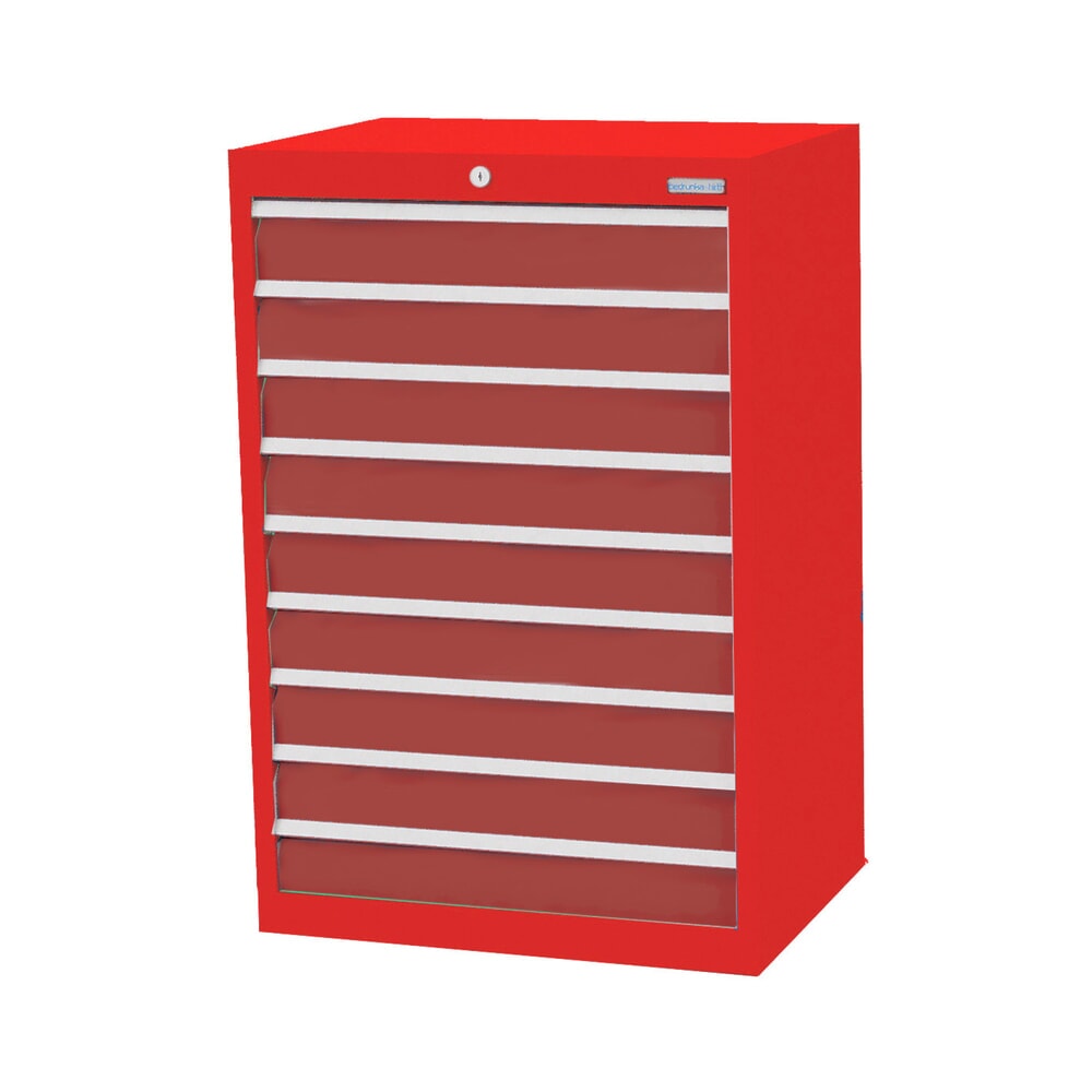 Product afbeelding: Ladekast Profi, laden 9x100 mm, breedte 680 mm, verkeersrood, robijnrood