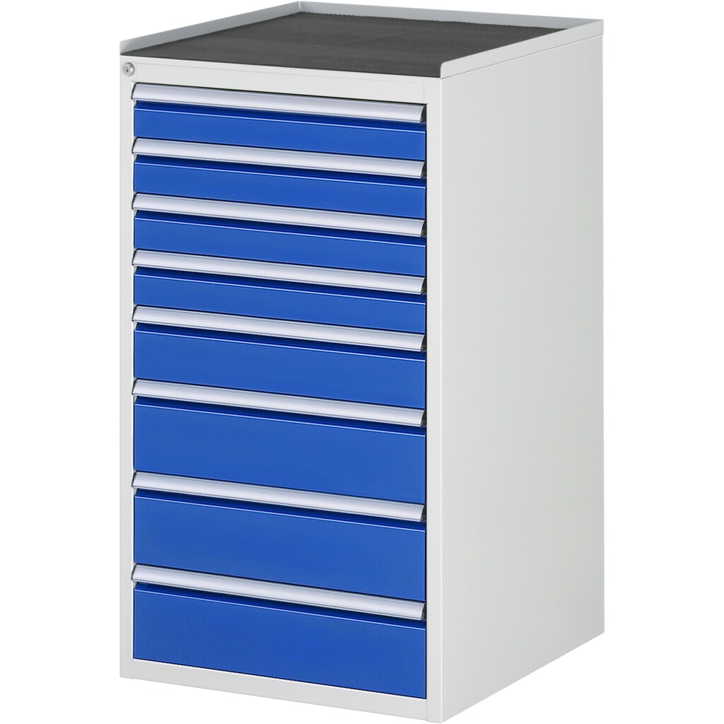 Productafbeelding nr. 1: RAU ladekast serie 7000, h x b x d 1.035 x 580 x 650 mm, met 8 lades maat L, metalen blad