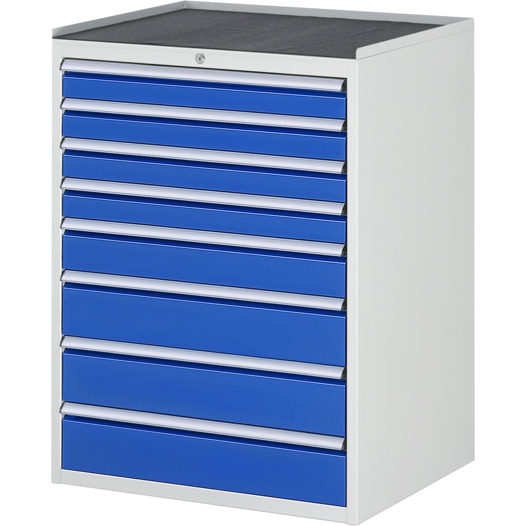 RAU ladekast serie 7000, h x b x d 1.035 x 770 x 650 mm, met 8 lades maat XL, metalen blad Product afbeelding: RAU ladekast serie 7000, h x b x d 1.035 x 770 x 650 mm, met 8 lades maat XL, metalen blad