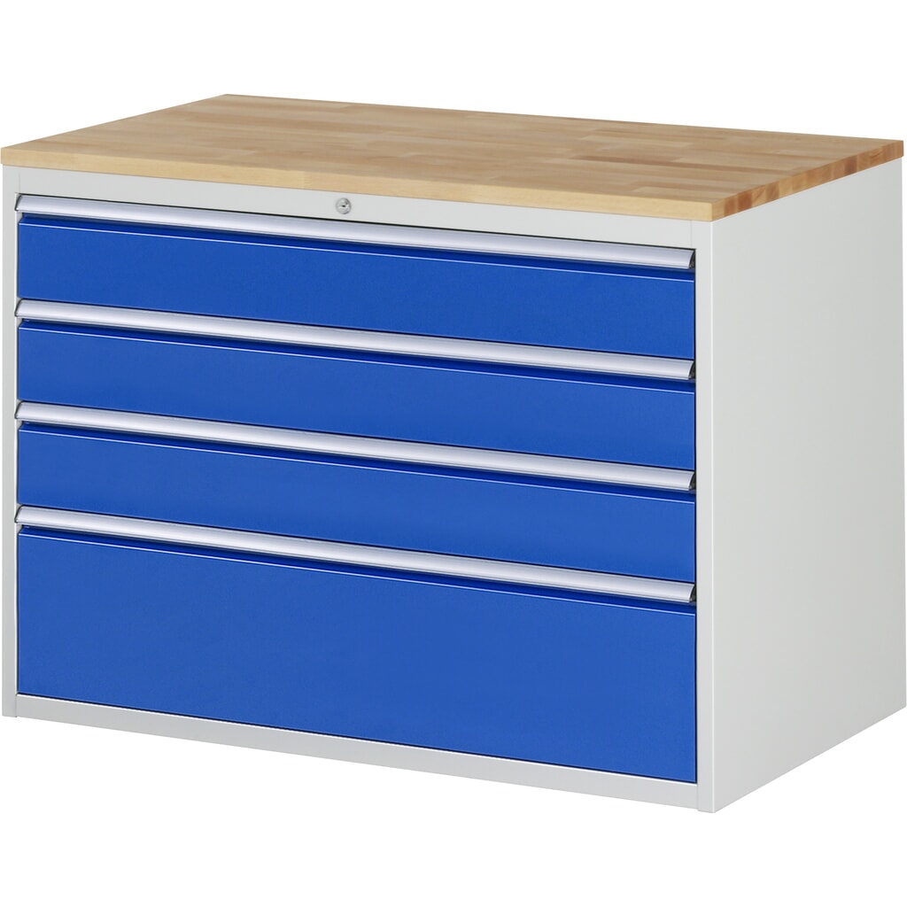RAU ladekast serie 7000, h x b x d 825 x 1.145 x 650 mm, met 4 lades maat XXL, beuken blad Product afbeelding: RAU ladekast serie 7000, h x b x d 825 x 1.145 x 650 mm, met 4 lades maat XXL, beuken blad