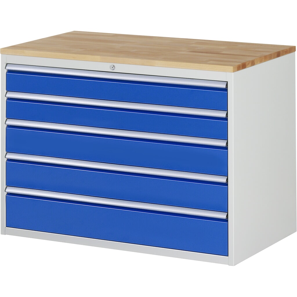 RAU ladekast serie 7000, h x b x d 825 x 1.145 x 650 mm, met 5 lades maat XXL, beuken blad Productafbeelding nr. 1: RAU ladekast serie 7000, h x b x d 825 x 1.145 x 650 mm, met 5 lades maat XXL, beuken blad
