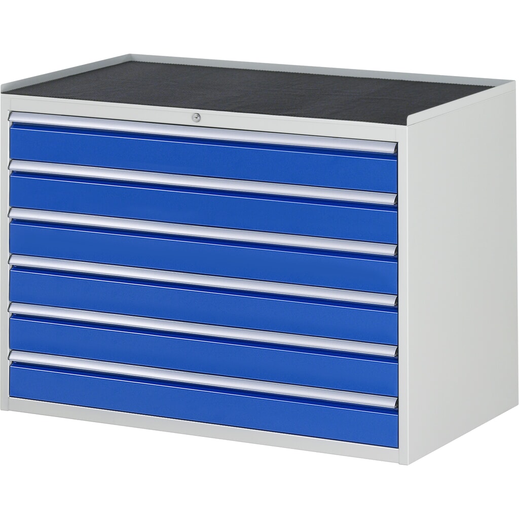 Productafbeelding nr. 1: RAU ladekast serie 7000, h x b x d 825 x 1.145 x 650 mm, met 6 lades maat XXL, metalen blad