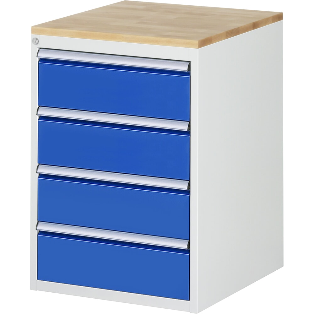 Product afbeelding: RAU ladekast serie 7000, h x b x d 825 x 580 x 650 mm, met 4 lades maat L, beuken blad