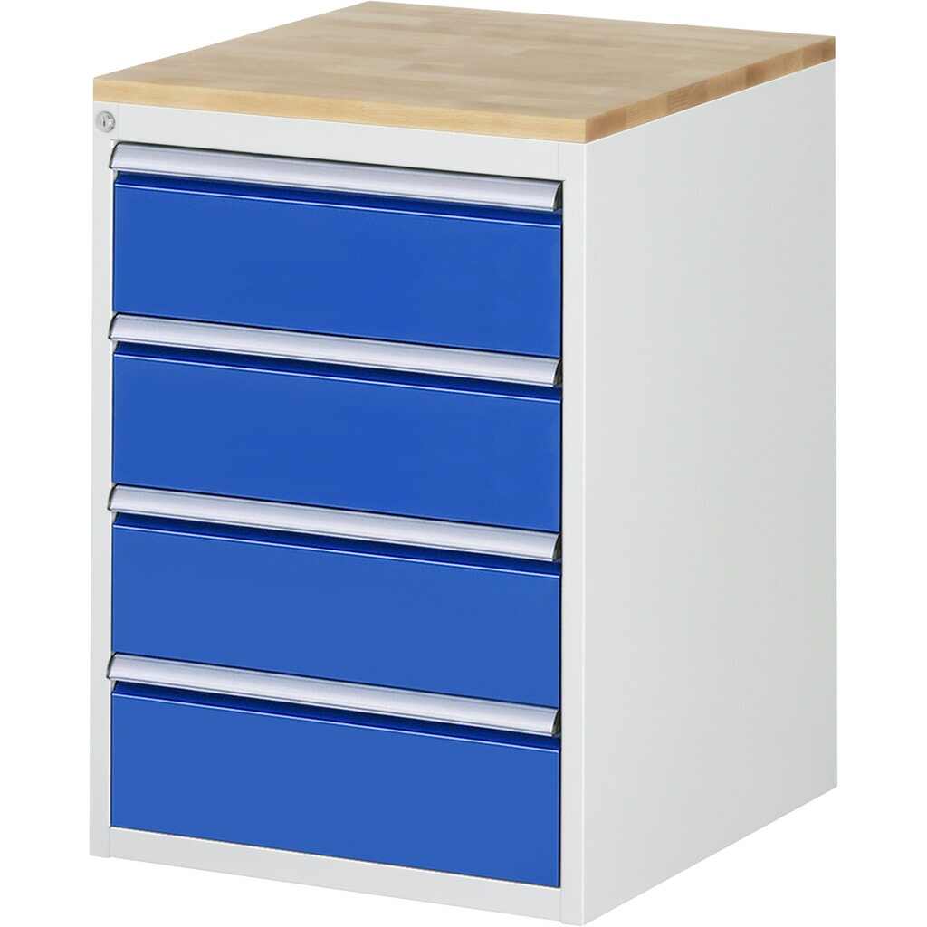 Product afbeelding: RAU ladekast serie 7000, h x b x d 825 x 580 x 650 mm, met 4 lades maat L, beuken blad