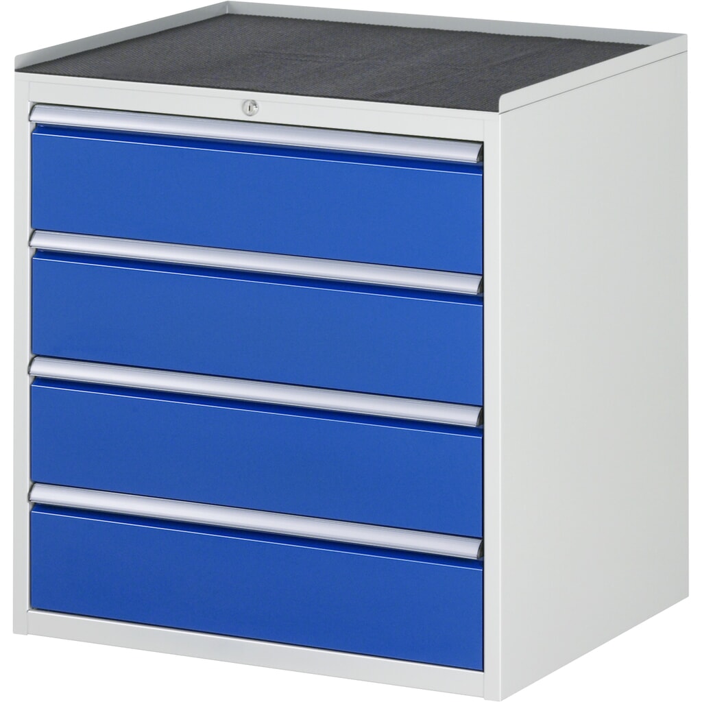 Product afbeelding: RAU ladekast serie 7000, h x b x d 825 x 770 x 650 mm, met 4 lades maat XL, metalen blad